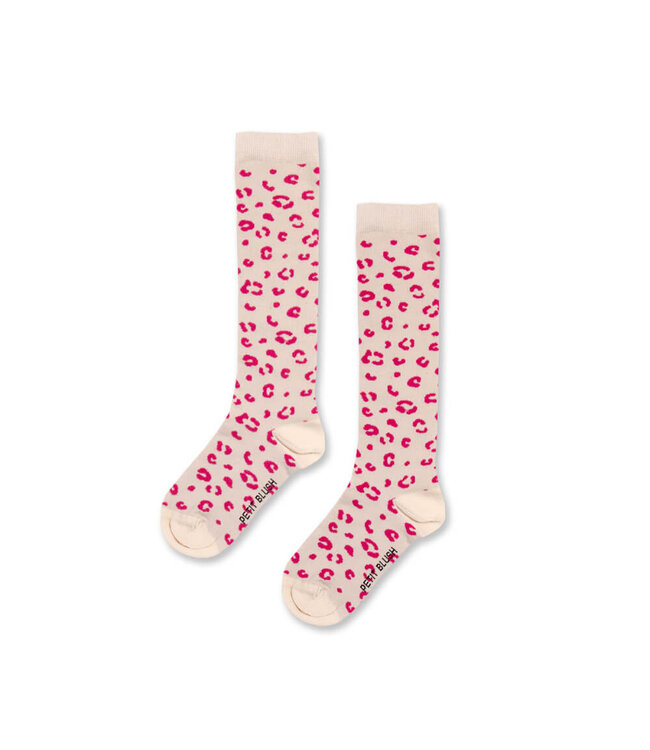 Knee Socks Leopard AOP Berry Red by Petit Blush