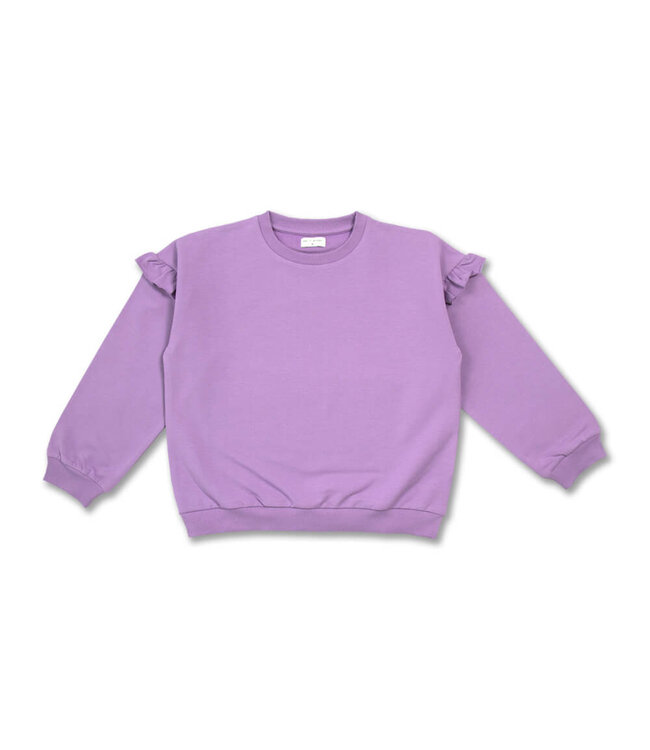 Ruffle Sweater English Lavender by Petit Blush