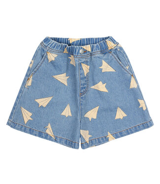 Jelly Mallow Paper Airplane Denim Shorts  by Jelly Mallow