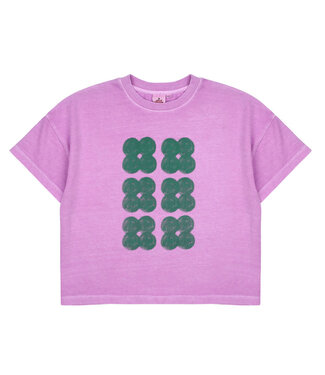 Jelly Mallow Clover Pigment T-Shirt Purple  by Jelly Mallow