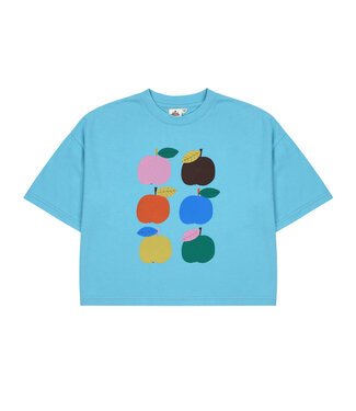 Jelly Mallow Colorful Apple T-Shirt Light Blue  by Jelly Mallow