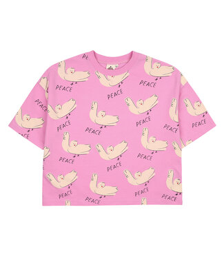 Jelly Mallow Peace T-Shirt_Pink  by Jelly Mallow