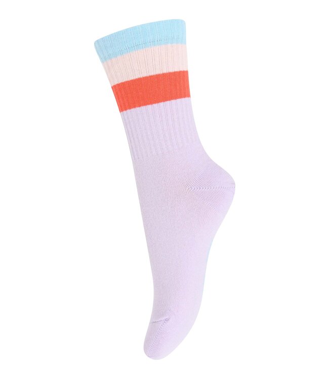 Wide stripes socks Cloud Lilac by MP Denmark