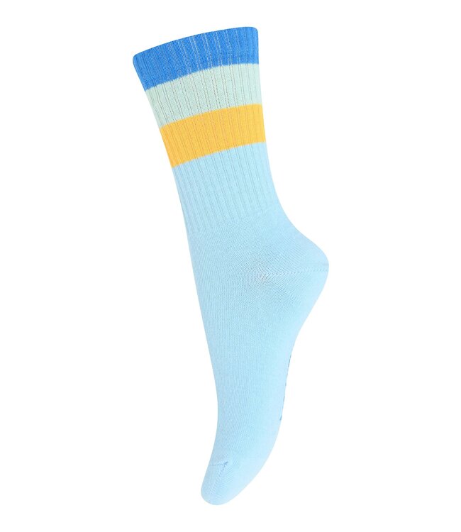 Wide stripes socks Sky Blue by MP Denmark