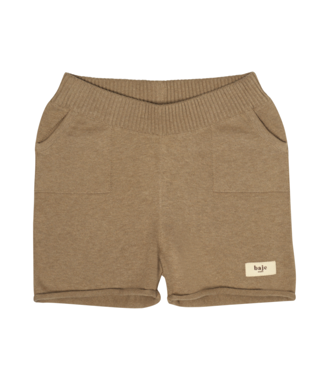 Bo knitted cashmere short taupe  by BajÃ©