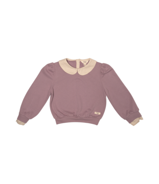 Bajé Miara sweater with collar lilac  by BajÃ©