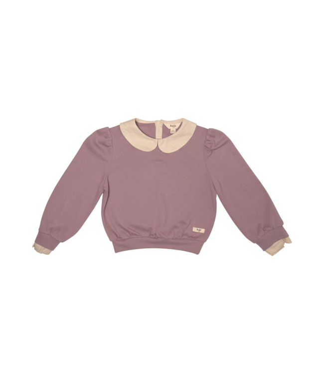 Miara sweater with collar lilac  by BajÃ©