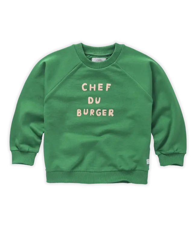 Sweatshirt raglan Chef du burger Mint by Sproet&Sprout