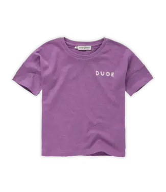 Sproet & Sprout T-shirt linen Dude Purple by Sproet&Sprout