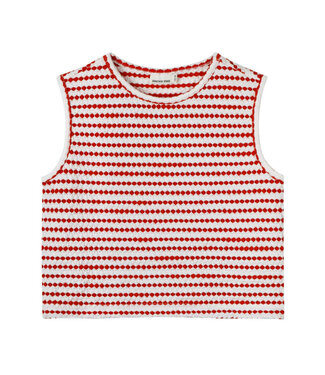 Jacky Sue Jip top Red white textured by Jacky Sue