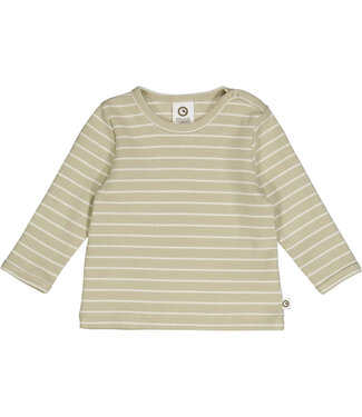 Müsli Stripe rib l/s T baby Desert green/ Balsam by MÃ¼sli