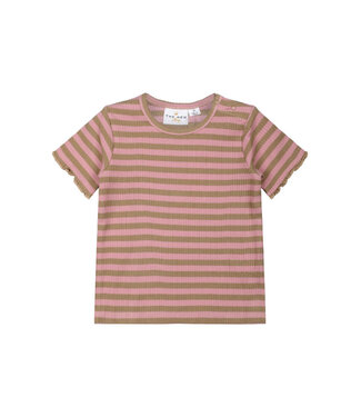 The new siblings TNSFro S_S Rib Baby Lock Tee Pink Nectar by The new siblings