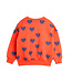 Hearts aop sweatshirt Red by Mini Rodini