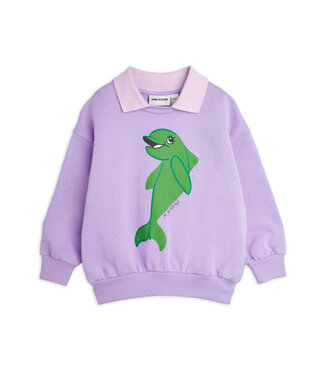 Mini Rodini Dolphin sp collar sweatshirt Purple by Mini Rodini