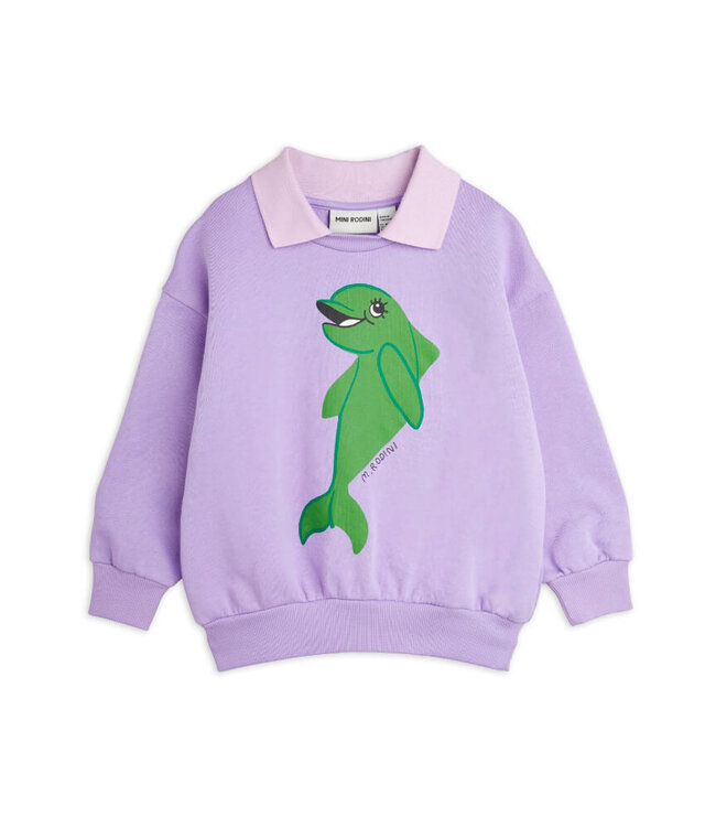 Dolphin sp collar sweatshirt Purple by Mini Rodini