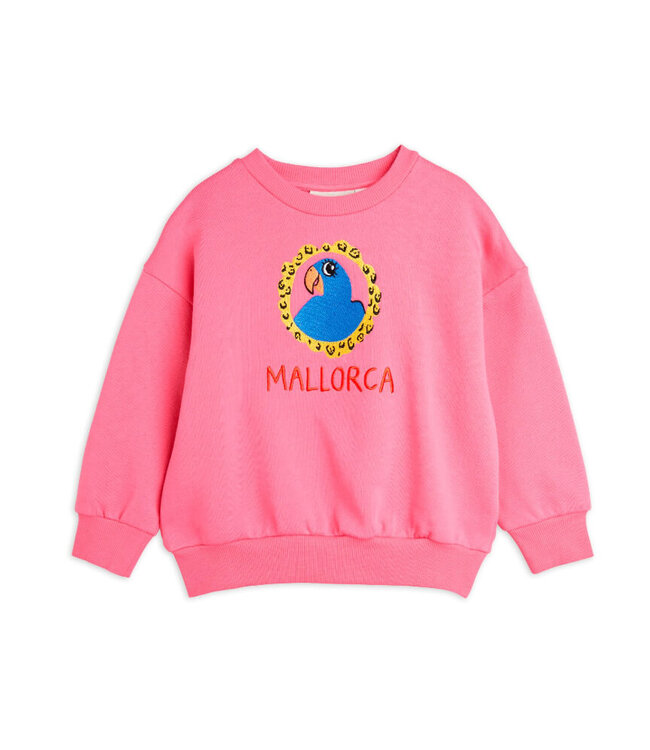 Parrot emb sweatshirt Pink by Mini Rodini