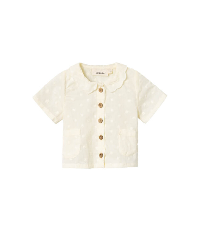 NBFHIRSA SS LOOSE SHIRT LIL Coconut Milk by Lil' Atelier