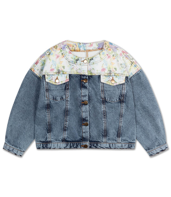 11. bob denim jacket acid color block Repose ams