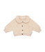 House of Jamie Plush Collar Cardigan Oatmeal Baby by House of Jamie