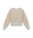 Charlie Petite JOAN  SWEATER  Beige/grey stripes  by Charlie Petite