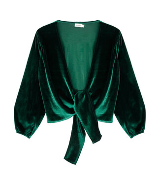 Jacky Sue Jazz Wrap Top Velvet emerald  by Jacky Sue