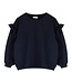 Jacky Sue Lois Ruffle Sweater Navy blue by Jacky Sue