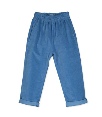 Lötiekids VELVET TROUSERS SOLID BLUE by Lötiekids