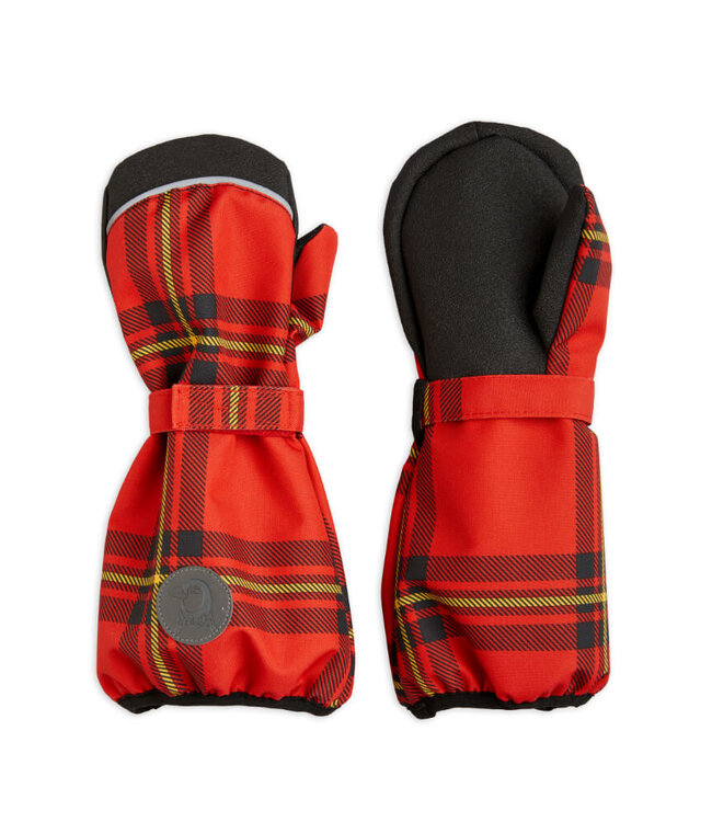 Edelweiss mittens Red by Mini Rodini