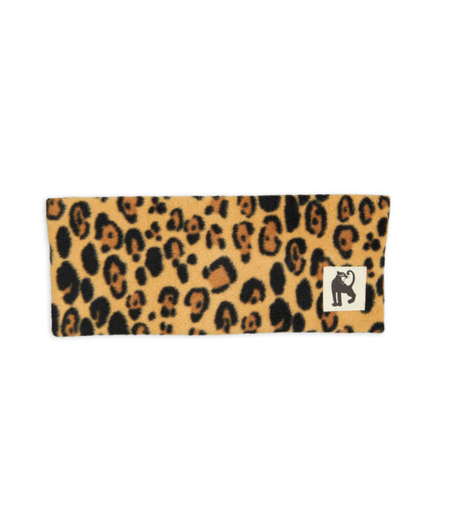 Leopard fleece tube Beige by Mini Rodini