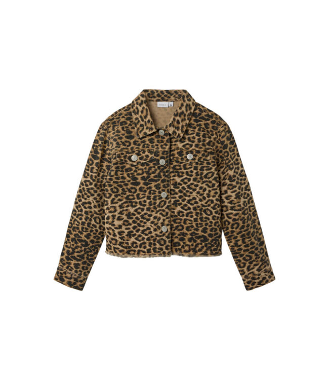 NKFOLIVIA TWI JACKET  Leopard silver mink by Name it