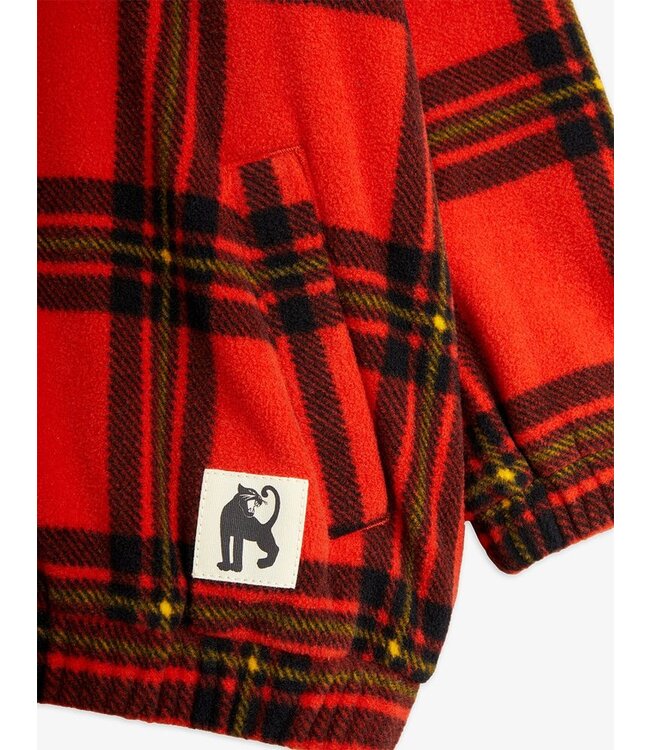 Check aop fleece jacket Red by Mini Rodini