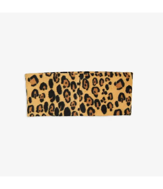 Leopard fleece tube Beige by Mini Rodini