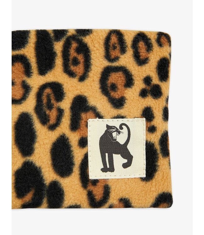 Leopard fleece tube Beige by Mini Rodini