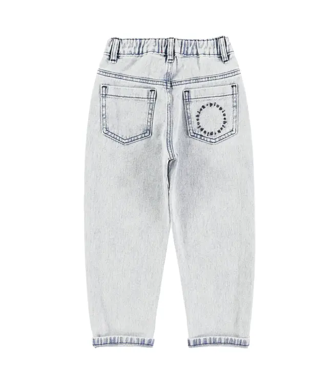 Unisex denim trousers | Washed light blue denim  by Piupiuchick