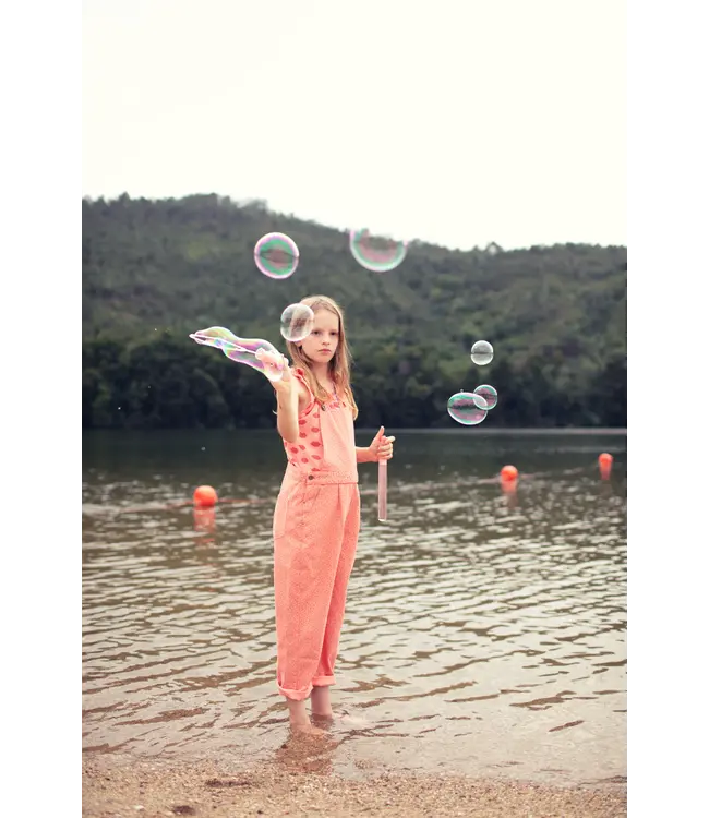 dungarees | pink w/ animal print  by Piupiuchick