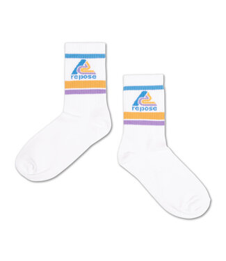 Repose ams Sporty socks white logo by Repose