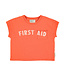 t'shirt | orange w/ "first aid" print by Piupiuchick