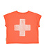 t'shirt | orange w/ "first aid" print by Piupiuchick