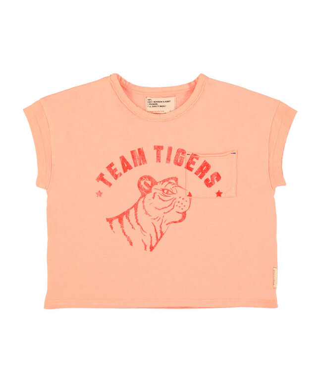 t'shirt | pink w/ tiger print by Piupiuchick