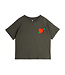 Mini Rodini Arrowed heart emb ss tee Black by Mini Rodini