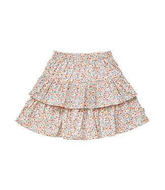House of Jamie Ruffled Skirt Peach Blush Mini Floral by HoJ