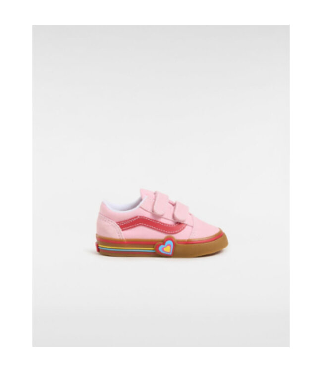 Old Skool V Heart PINK/MULTI  by Vans