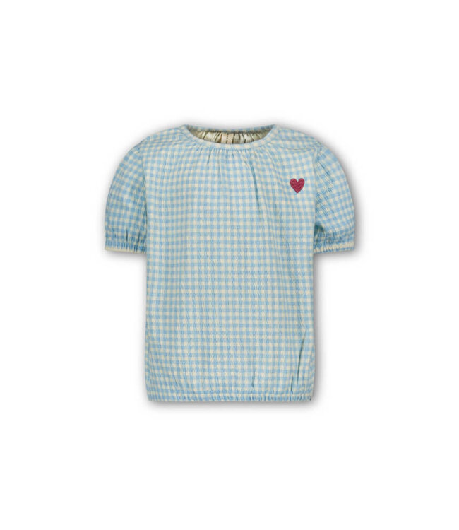 Kiki  top Gingham Blue by The new chapter