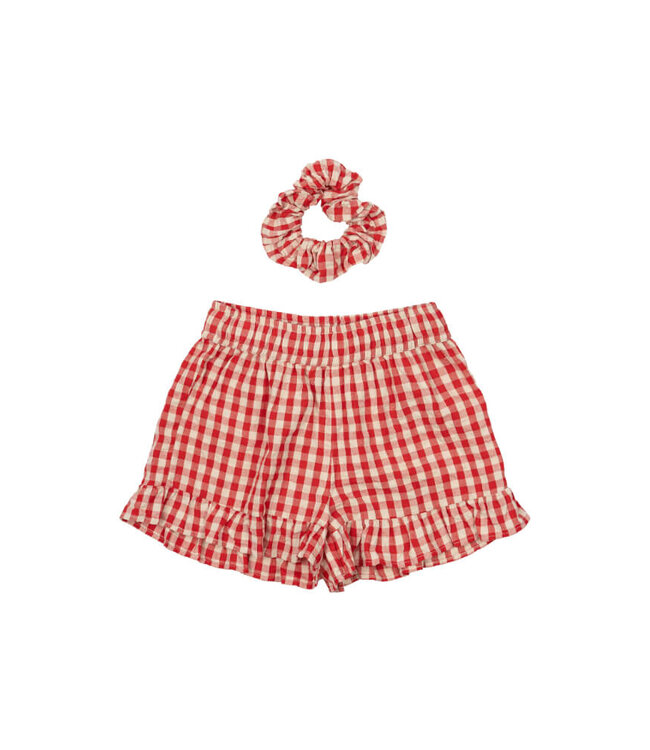 TNNally Shorts Poppy Red Check by The New