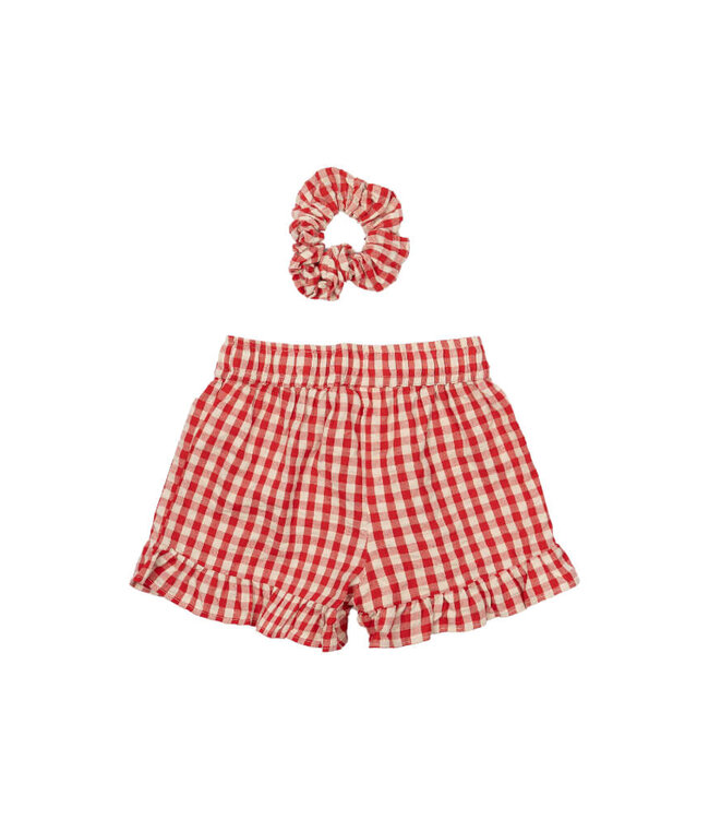 TNNally Shorts Poppy Red Check by The New