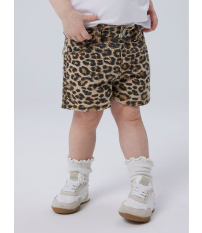 NMFROSE SHORTS  Silver Mink LEOPARD by Name it
