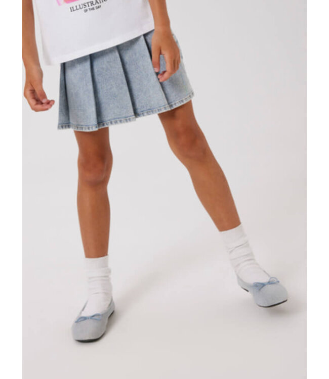 NKFDEBI SHORT DNM PLEAT SKIRT 4064-FT Light Blue Denim by Name it