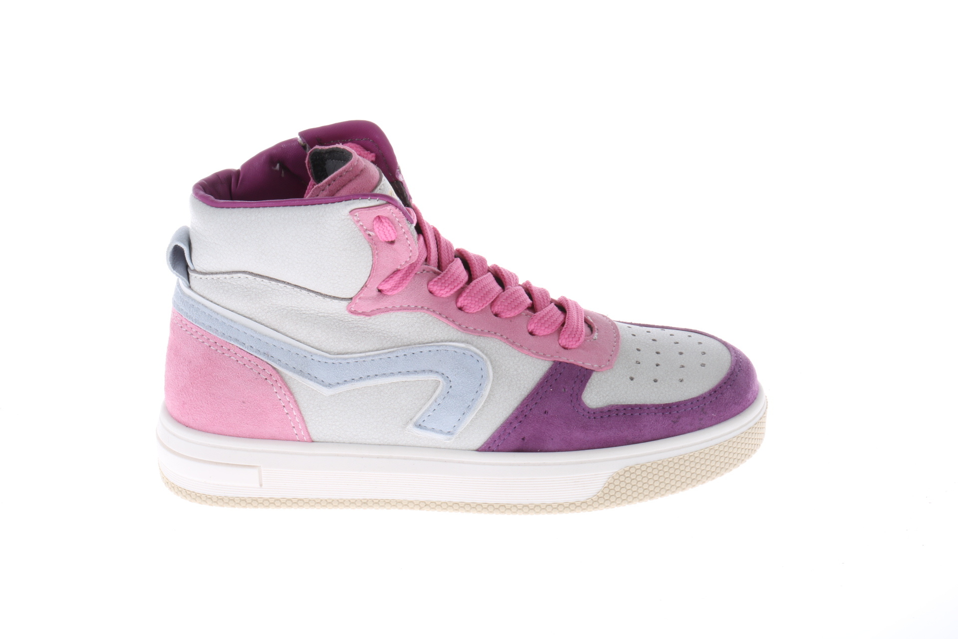 Halfhoge sneakers paarse combi by Hip Shoestyle Haas en Aap