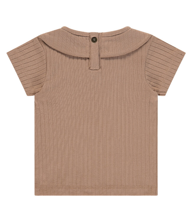 baby t shirt shortsleeve dusty coral a Tiny story