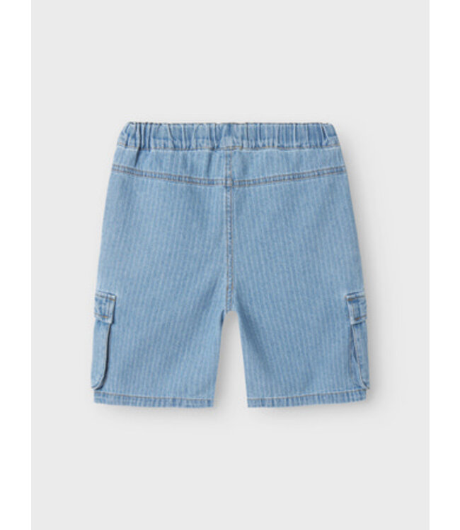 NKMRYAN CARGO DNM L SHORTS 3950-KY Light Blue Denim STRIPES Name it